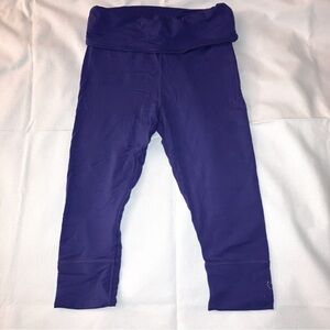 Zumba wear purple capris with folded waist